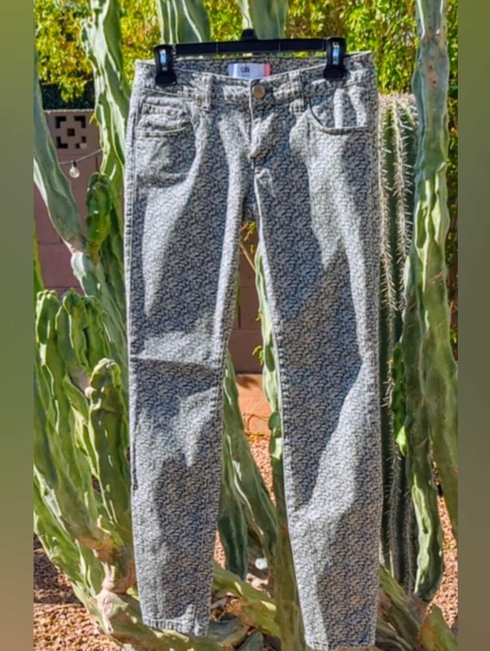 Cabi Ditsy Floral Skinny Jeans Size 2 Earthy Print Trousers - Picture 4 of 12